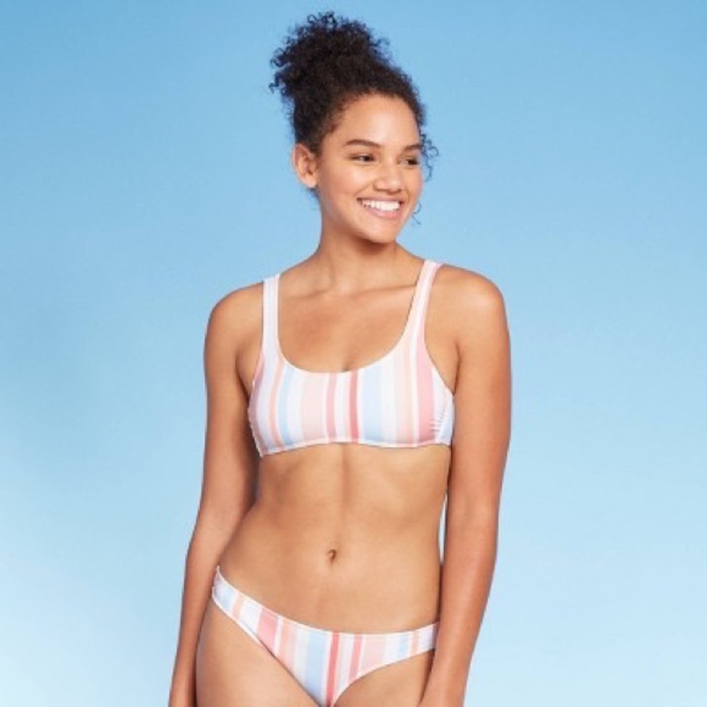 Striped bikini set